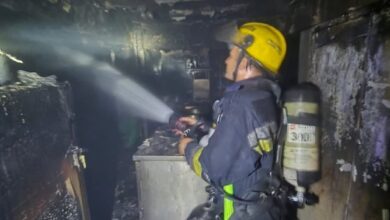 حريق في مطعم بنادي المعادي